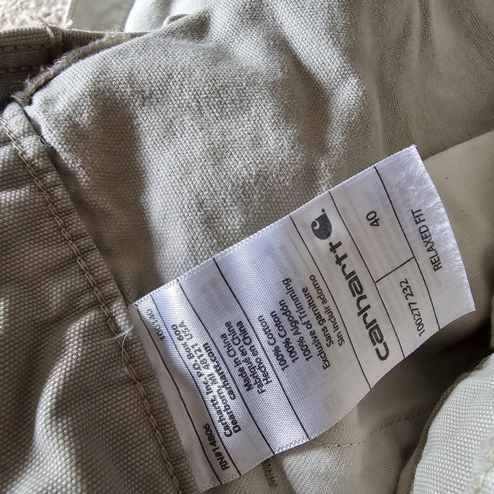 Carhartt taupe cotton relaxed fit work wear cargo shorts size 40‎ - Picture 10 of 10